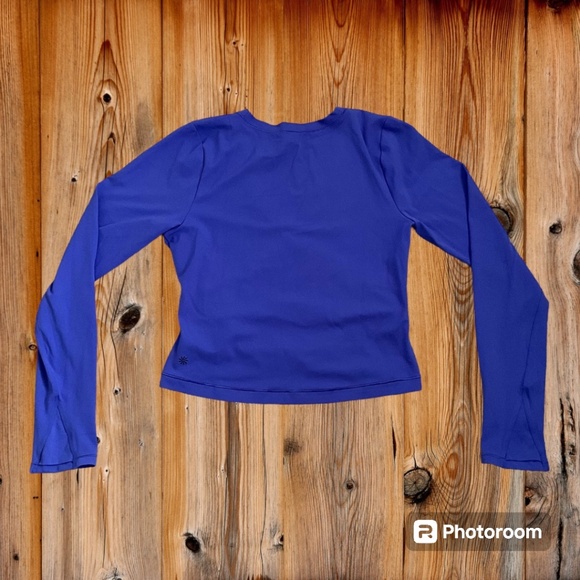 NWT! Athleta Transcend Wrap Top Size Large in Purple - Picture 3 of 3